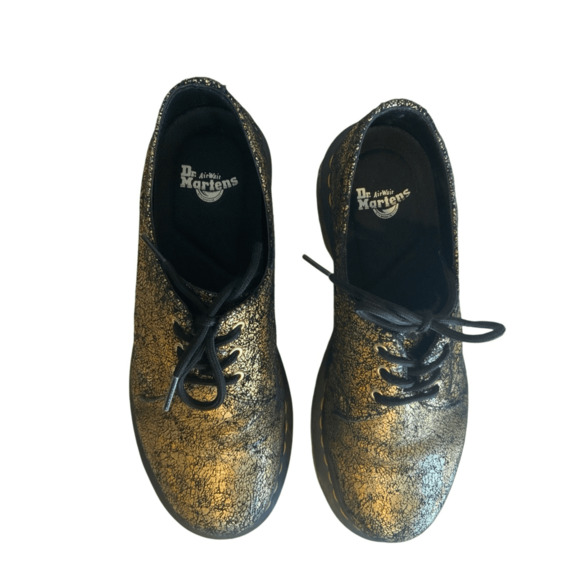 Doc Martens Pascal Crackle Gold Oxfords - Picture 5 of 11